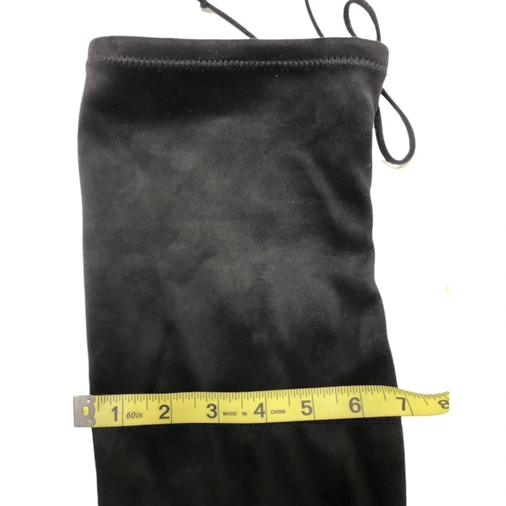 FRENCH CONNECTION vegan suede over the knee boot in black Sz 8